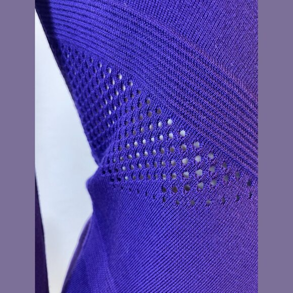 Versace Purple Scoop Neck Wool Sweater - Size 42 - Picture 10 of 13